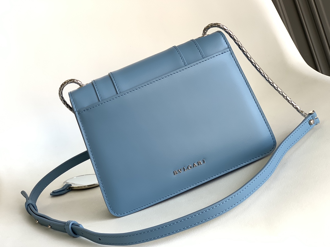 Bvlgari Serpenti Forever Small Crossbody Bag Blue